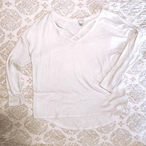 Cozy knit top size large